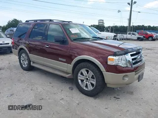 2008 Ford Expedition Eddie Bauer with VIN 1FMFU17598LA33560, listed as a IAAI auction lot 42717164 with 113,900 mi miles and . Bid and sale history available at DreamBid. Image 1.