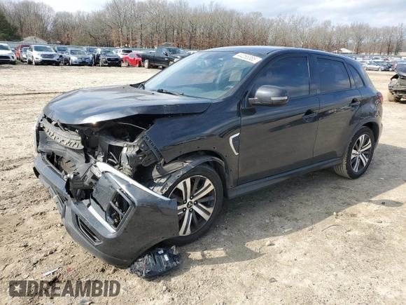 2021 Mitsubishi Outlander Sport SE with VIN JA4APVAU0MU026458, listed as a Copart auction lot 44255385 with 99,013 mi miles and Salvage Title. Bid and sale history available at carsss.com. Image 1.