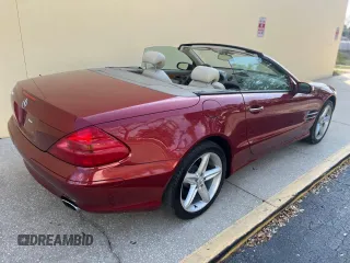 2005 Mercedes-Benz SL 500 with VIN WDBSK75F25F099884, listed as a Copart auction lot 55681775 with 74,756 mi miles and Clean Title. Bid and sale history available at DreamBid. Image 4.