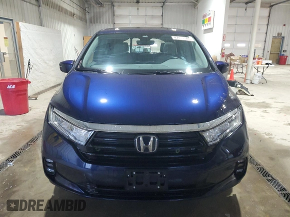 2023 Honda Odyssey EX-L with VIN 5FNRL6H68PB076152, listed as a Copart auction lot 47424605 with 14,742 mi miles and Salvage Title. Bid and sale history available at carsss.com. Image 5.