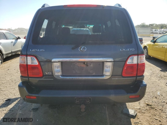 2005 Lexus LX 470 with VIN JTJHT00W453549279, listed as a Copart auction lot 68840994 with 306,282 mi miles and Salvage Title. Bid and sale history available at carsss.com. Image 6.