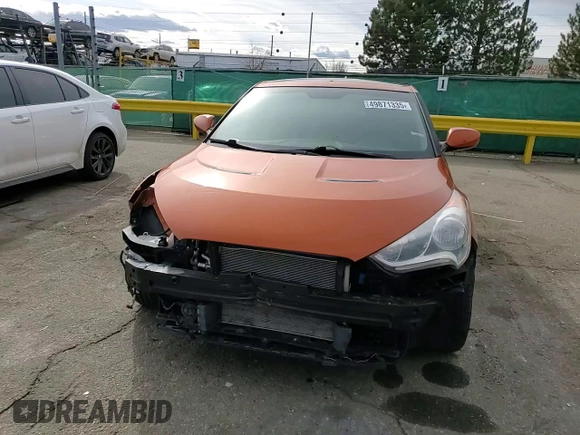 2014 Hyundai Veloster with VIN KMHTC6AD6EU185899, listed as a Copart auction lot 49871335 with 112,787 mi miles and Salvage Title. Bid and sale history available at carsss.com. Image 10.