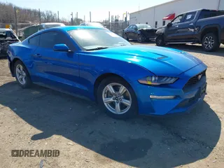 2019 Ford Mustang EcoBoost with VIN 1FA6P8TH8K5185206, listed as a IAAI auction lot 41749783 with 63,566 mi miles and . Bid and sale history available at carsss.com. Image 1.