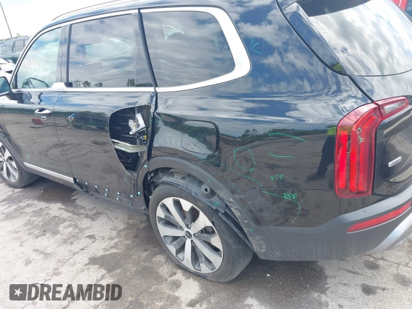 2022 Kia Telluride S with VIN 5XYP6DHCXNG307597, listed as a IAAI auction lot 42443135 with 46,356 mi miles and . Bid and sale history available at DreamBid. Image 6.