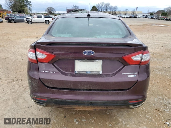 2013 Ford Fusion Titanium with VIN 3FA6P0D99DR288319, listed as a Copart auction lot 50056905 with 0 mi miles and Salvage Title. Bid and sale history available at carsss.com. Image 6.