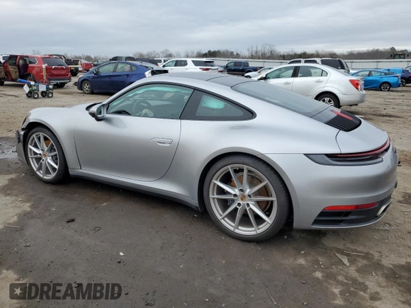 2022 Porsche 911 Carrera with VIN WP0AA2A98NS205474, listed as a Copart auction lot 40023494 with 9,889 mi miles. Bid and sale history available at carsss.com. Image 2.