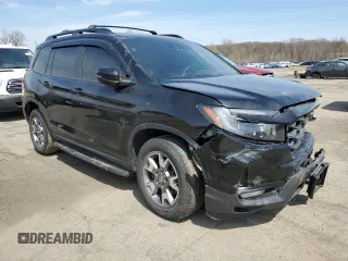 2022 Honda Passport TrailSport with VIN 5FNYF8H62NB029873, listed as a Copart auction lot 53582655 with 50,246 mi miles and Salvage Title. Bid and sale history available at DreamBid. Image 4.