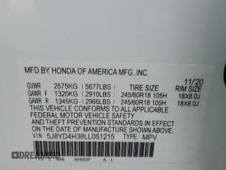 2020 Acura MDX with VIN 5J8YD4H38LL051215, listed as a Copart auction lot 46155855 with 29,984 mi miles and Salvage Title. Bid and sale history available at carsss.com. Image 13.
