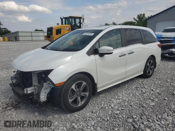 2020 Honda Odyssey Touring z VIN 5FNRL6H86LB036888, wystawiony jako Copart lot #58781675 z przebiegiem 130 329 mil mil oraz Szkoda całkowita • Salvage title. Historia ofert i sprzedaży dostępna na DreamBid. Obrazek 1.