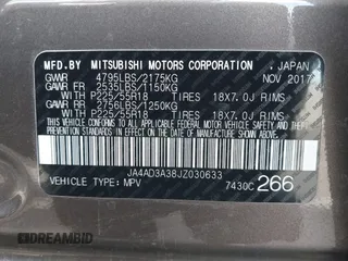2018 Mitsubishi Outlander SE with VIN JA4AD3A38JZ030633, listed as a IAAI auction lot 41787274 with 70,696 mi miles and . Bid and sale history available at DreamBid. Image 9.