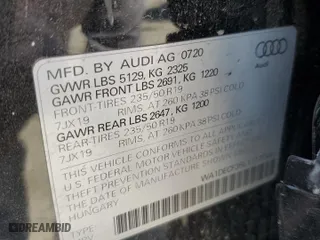 2020 Audi Q3 S line Premium with VIN WA1DECF35L1117748, listed as a Copart auction lot 52718865 with 33,847 mi miles and Clean Title. Bid and sale history available at carsss.com. Image 13.