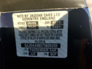 2007 Jaguar XK with VIN SAJDA44B075B06208, listed as a Copart auction lot 82694984 with 74,003 mi miles and Salvage Title. Bid and sale history available at carsss.com. Image 12.