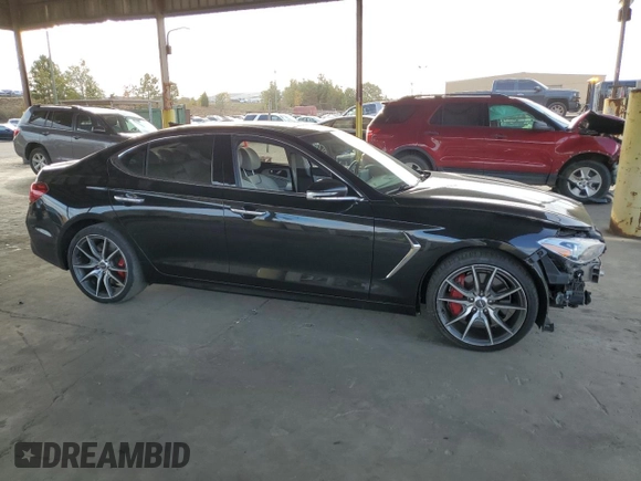 2019 Genesis G70 Advanced with VIN KMTG34LE9KU020958, listed as a Copart auction lot 78902674 with 104,144 mi miles and Salvage Title. Bid and sale history available at DreamBid. Image 4.