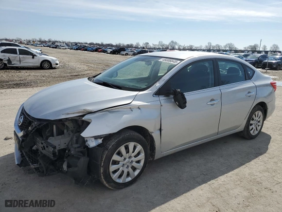 2019 Nissan Sentra S with VIN 3N1AB7AP7KY267375, listed as a Copart auction lot 46686645 with 81,036 mi miles and Salvage Title. Bid and sale history available at carsss.com. Image 1.