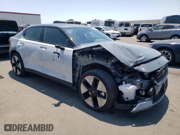 2023 Polestar 2 with VIN YSMED3KA1PL136894, listed as a Copart auction lot 62764334 with 20,987 mi miles and Non Repairable. Bid and sale history available at carsss.com. Image 4.
