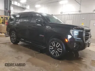 2023 GMC Yukon AT4 with VIN 1GKS2CKDXPR164502, listed as a Copart auction lot 41672705 with 34,856 mi miles and Salvage Title. Bid and sale history available at carsss.com. Image 4.