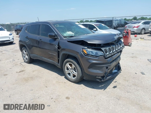 2023 Jeep Compass Sport with VIN 3C4NJDAN3PT515463, listed as a IAAI auction lot 42279905 with 15,339 mi miles and . Bid and sale history available at DreamBid. Image 1.