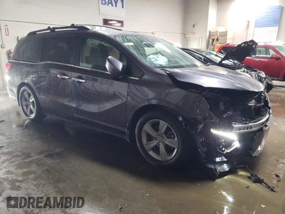 2019 Honda Odyssey EX with VIN 5FNRL6H50KB137381, listed as a Copart auction lot 46899985 with 78,407 mi miles and Salvage Title. Bid and sale history available at carsss.com. Image 4.
