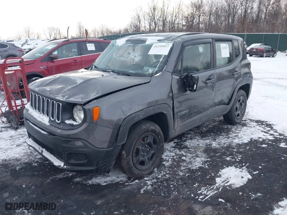 2018 Jeep Renegade Upland Edition with VIN ZACCJBABXJPJ39437, listed as a IAAI auction lot 41259927 with 139,677 mi miles. Bid and sale history available at carsss.com. Image 2.