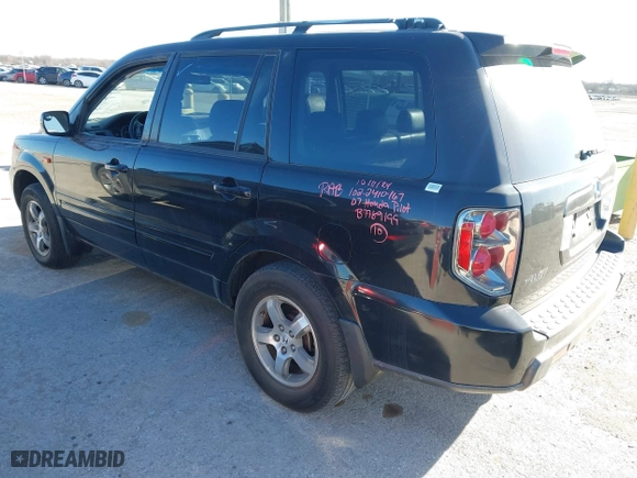 2007 Honda Pilot EX-L with VIN 5FNYF28557B003291, listed as a IAAI auction lot 41812795 with 191,493 mi miles. Bid and sale history available at carsss.com. Image 3.