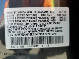 2014 Acura MDX Technology с VIN 5FRYD4H48EB045913, выставлен на аукционе Copart как лот 60267445 с пробегом 202 564 миль миль и Списание • Salvage title. История ставок и продаж доступна на DreamBid. Изображение 14.