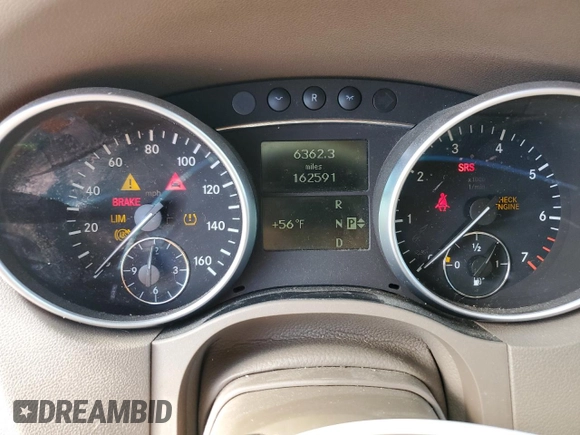 2007 Mercedes-Benz M 350 with VIN 4JGBB86E27A258279, listed as a Copart auction lot 55336165 with 162,591 mi miles and Clean Title. Bid and sale history available at DreamBid. Image 9.