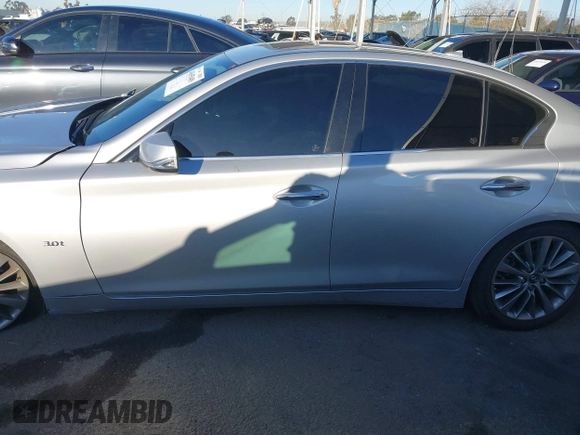 2019 Infiniti Q50 3.0t LUXE with VIN JN1EV7APXKM511676, listed as a IAAI auction lot 41655489 with 22,521 mi miles. Bid and sale history available at carsss.com. Image 14.