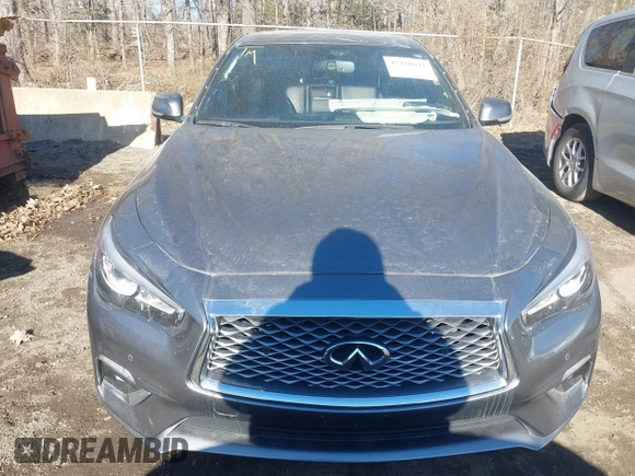 2021 Infiniti Q50 3.0t LUXE with VIN JN1EV7BP4MM705007, listed as a IAAI auction lot 41458611 with 59,246 mi miles. Bid and sale history available at carsss.com. Image 12.
