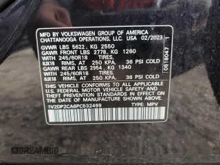 2023 Volkswagen Atlas SE z VIN 1V2DP2CA6PC532499, wystawiony jako Copart lot #54740005 z przebiegiem 45 795 mil mil oraz Szkoda całkowita • Salvage title. Historia ofert i sprzedaży dostępna na DreamBid. Obrazek 13.