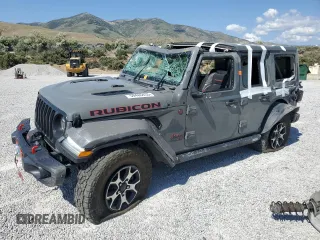 2020 Jeep Wrangler Unlimited Rubicon with VIN 1C4HJXFG4LW334160, listed as a Copart auction lot 59486435 with Not provided miles and Salvage title. Bid and sale history available at DreamBid. Image 1.
