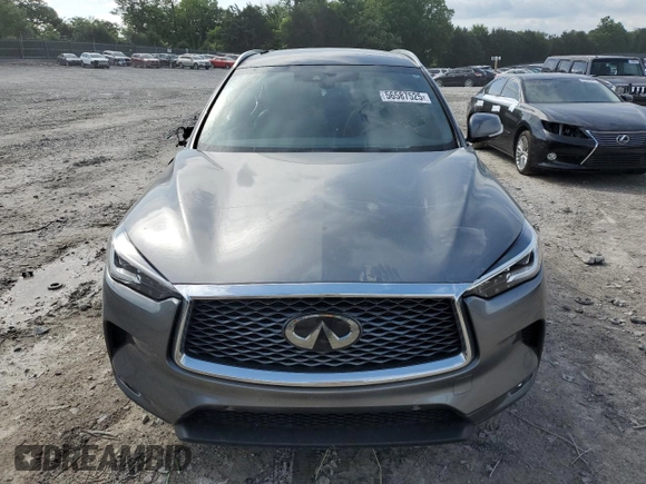 2019 Infiniti QX50 Essential with VIN 3PCAJ5M38KF128199, listed as a Copart auction lot 56587525 with 58,392 mi miles and Salvage title. Bid and sale history available at DreamBid. Image 5.