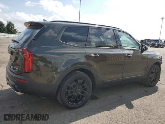 2021 Kia Telluride SX with VIN 5XYP5DHC6MG186195, listed as a Copart auction lot 59906235 with 77,626 mi miles and Salvage title. Bid and sale history available at DreamBid. Image 3.