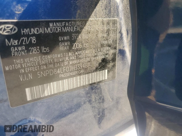 2018 Hyundai Elantra SEL z VIN 5NPD84LF0JH339489, wystawiony jako Copart lot #60116555 z przebiegiem 161 773 mil mil oraz Czysty tytuł • Clean title. Historia ofert i sprzedaży dostępna na DreamBid. Obrazek 12.