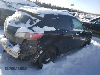 2013 Mazda 3 GX with VIN JM1BL1KF5D1768032, listed as a Copart auction lot 88045205 with 229,242 mi miles and Salvage Title. Bid and sale history available at carsss.com. Image 3.
