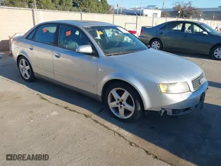 2003 Audi A4 1.8T with VIN WAUJC68E23A152159, listed as a IAAI auction lot 41350198 with 140,891 mi miles. Bid and sale history available at carsss.com. Image 1.