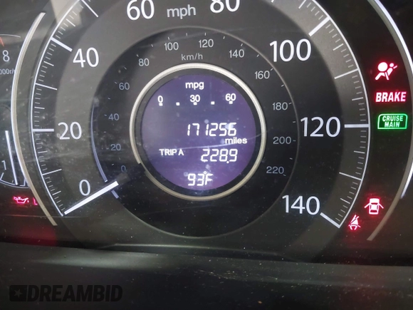 2013 Honda CR-V LX with VIN 2HKRM4H37DH676133, listed as a IAAI auction lot 42586988 with 171,256 mi miles and . Bid and sale history available at DreamBid. Image 15.