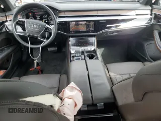 2021 Audi A8 with VIN WAU8EAF89MN008174, listed as a Copart auction lot 53485044 with 10,135 mi miles and Salvage Title. Bid and sale history available at carsss.com. Image 8.