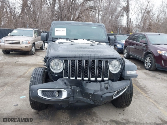 2023 Jeep Gladiator Overland with VIN 1C6HJTFG4PL564093, listed as a IAAI auction lot 41594203 with 37,740 mi miles. Bid and sale history available at carsss.com. Image 12.