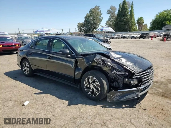 2022 Hyundai Sonata Hybrid Blue with VIN KMHL24JJ9NA041424, listed as a Copart auction lot 70693204 with 32,689 mi miles and Salvage Title. Bid and sale history available at carsss.com. Image 10.