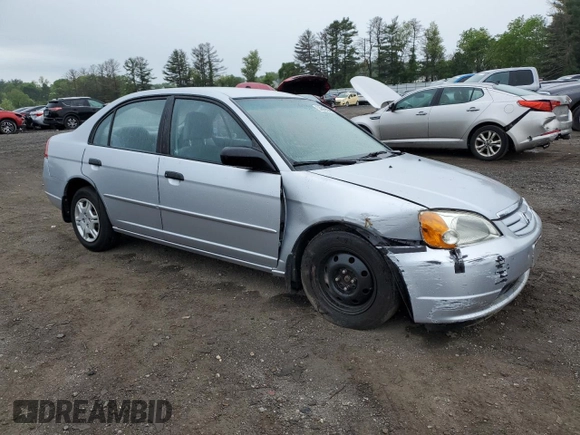 2001 Honda Civic LX with VIN 2HGES16531H537372, listed as a Copart auction lot 53040894 with 55,726 mi miles and Salvage Title. Bid and sale history available at carsss.com. Image 4.