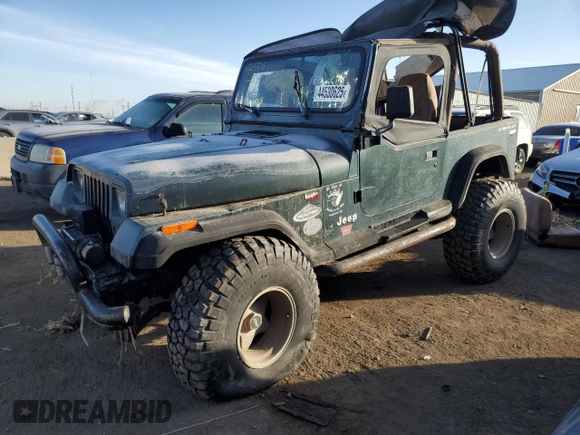 1994 Jeep Wrangler with VIN 1J4FY29S3RP415444, listed as a Copart auction lot 44530625 with 147,569 mi miles and Salvage Title. Bid and sale history available at carsss.com. Image 1.