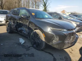 2022 Chevrolet Blazer RS z VIN 3GNKBKRSXNS231658, wystawiony jako Copart lot #41759075 z przebiegiem 52 149 mil mil oraz Szkoda całkowita • Salvage title. Historia ofert i sprzedaży dostępna na DreamBid. Obrazek 4.