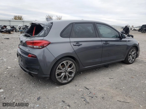 2019 Hyundai Elantra GT N Line with VIN KMHH55LC9KU095253, listed as a Copart auction lot 82142134 with 127,584 mi miles and Clean Title. Bid and sale history available at carsss.com. Image 3.