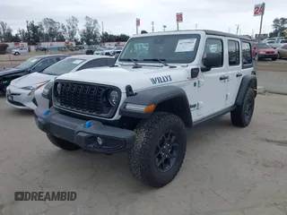 2024 Jeep Wrangler Willys z VIN 1C4RJXN66RW146102, wystawiony jako IAAI lot #41735965 z przebiegiem 12 092 mil mil oraz . Historia ofert i sprzedaży dostępna na DreamBid. Obrazek 2.