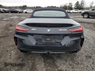 2020 BMW Z4 sDriveM40i with VIN WBAHF9C01LWW56725, listed as a Copart auction lot 85531074 with 0 mi miles and Salvage Title. Bid and sale history available at carsss.com. Image 6.