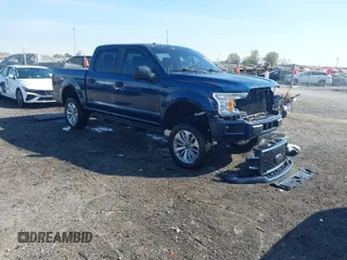 2018 Ford F-150 XL with VIN 1FTEW1CP1JKC01706, listed as a IAAI auction lot 41807860 with 105,385 mi miles. Bid and sale history available at carsss.com. Image 1.