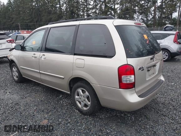 2001 Mazda MPV DX with VIN JM3LW28Y810184260, listed as a IAAI auction lot 41148164 with 237,533 mi miles. Bid and sale history available at carsss.com. Image 3.