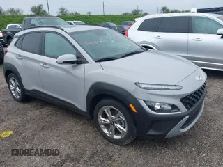 2022 Hyundai Kona SEL with VIN KM8K32AB6NU766385, listed as a IAAI auction lot 40500060 with 18,914 mi miles and . Bid and sale history available at DreamBid. Image 1.