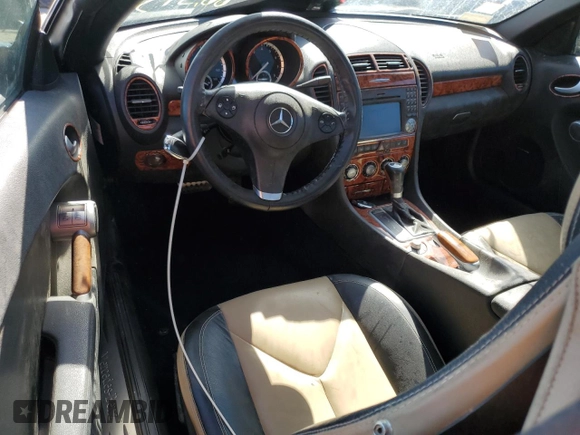 2009 Mercedes-Benz SLK-Class 3.0L with VIN WDBWK54F79F201709, listed as a Copart auction lot 77385544 with 66,593 mi miles and Non Repairable. Bid and sale history available at carsss.com. Image 8.