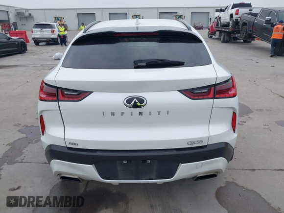 2023 Infiniti QX55 Luxe with VIN 3PCAJ5JR3PF115036, listed as a IAAI auction lot 42290047 with 58,892 mi miles and . Bid and sale history available at DreamBid. Image 16.